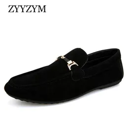 Zyyzym Mężczyźni Mokasyny Buty Wiosna Summer Dorywczo Slip On Light Flock Youth Oddychająca Oddychająca Obuwie 220113