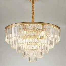 Lampy wiszące Nowoczesne LED Crystal Lights Black Gold Chandelier Luminaria Living Droplight Hanglamp Oświetlenie oprawy