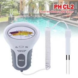 Meters Chlor PH Tester 2 w 1 Testowanie jakości wody Poziom CL2 do pomiaru na zewnątrz akwarium basenu