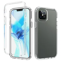 グラデーションデュアルカラーケース透明TPU + PC iPhone 13 12 11 PRO MAX XR XS8プラスのための耐衝撃的な電話ケース