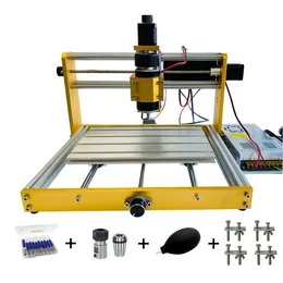 Desktop Wood CNC 3018 Plus Router Graver Fräsningsmaskin med Stepper Motors NEMA17 / 23 och 52 mm Spindelhållare Laserhuvud 30W