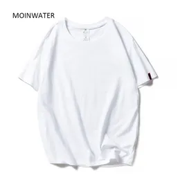 MOINWATER 女性黒、白 Tシャツ女性固体綿 Tシャツ半袖 Tシャツ女性の夏のトップス女性のための MT1901 220307