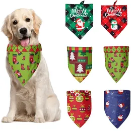 Christmas Pet Triangle Scarf Pet Saliva Ręcznik Podwójny Twarz Dog Szalik Dostawy Dekoracje Boże Narodzenie Dekoracje Dog Dog T2i51600