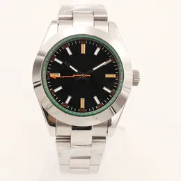 YZ Factory Automatic 2813 Movement 39MM Men Watch Watches 316L Stainless Steel Bracelet Black Dial Green Inner Mens Wristwatches