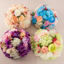 Decorative Flowers & Wreaths Wedding Artificial Silk Fake Party Table Centerpiece Decor Road Lead Flower Stage Backdrop Floral Ball Decorati