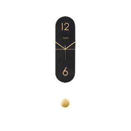 Bateria Sypialnia Zegary Ścienne Duże Czarne Liczby Wahadło Zegary Ścienne Minimalistyczny Design Horloge Murale Dom Akcesoria OC50gz H1230