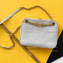 7a toppkvalitetsdesigners quilted luxurys väskor crossbody axel äkta läder kvinnor damer mode berömd handväska messenger väska guldkedja