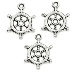 200 sztuk / partia Antique Silver Plated Scher Anchor Charm Wisiorek Bransoletki Ustalenia Biżuteria Akcesoria Dokonywanie Craft DIY 20x15mm