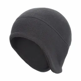 Autumn winter sports cycling running cap hat velvet head ear warm ski skull cap Beanie for women men