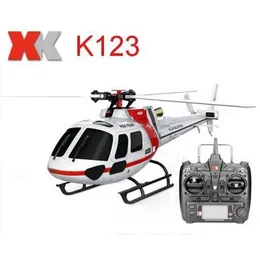 オリジナルXK K123 6CHブラシレスAS350スケール3D6GシステムRCヘリコプターRTFアップグレードWLTOYS v931 201210