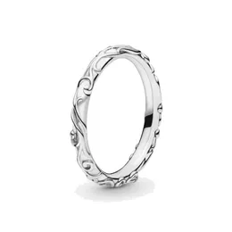 Fine jewelry Autentico anello in argento sterling 925 Fit Pandora Charm Regal Band Rings Fashion Engagement Fedi nuziali fai da te