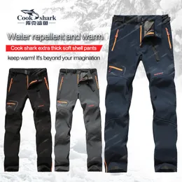 Cook Shark nuovi pantaloni tempestosi all'aperto pantaloni casual da uomo autunno e inverno pantaloni larghi dritti da uomo in peluche di mezza età lunghi 201027