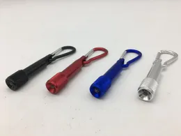 カラフルなミニLED懐中電灯アルミ合金のトーチ懐中電灯Carabiner Ringキーリングのキーホルダーの贈り物