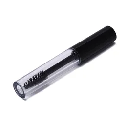 2021 0,8 ml Kunststoff Mini Clear Empty Mascara Tube Via mit schwarzer Kappe für Wimpernwachstums-Medium-Mascara