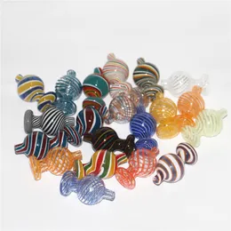 喫煙新しいデザイン炭水化物キャップカラフルなガラスバブルボールガラスガラスキャップ
