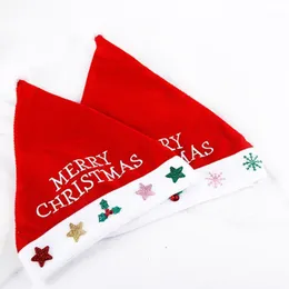 Beanie/Skull Caps 1 PCS Christmas Hat for Adders Children Santa Claus Ornaments Hats Party Cap Xmas Props Decoration L581