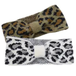 Nowa Moda Leopard Headband High Elastic Hair Band Women Center Knot Nakrycia głowy Ciepłe Turban Włosy Akcesoria