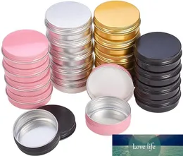 30st Cream Jar Round Tin Cosmetic Lip Balm Containers Nail Craft Pot Refillable Bottle Skruvgängor Tomma Aluminiumburkar