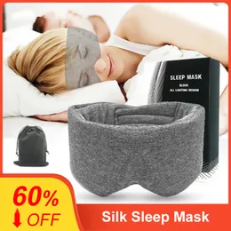 100% cotone seta maschera per dormire benda sugli occhi benda sull'occhio donna uomo morbido portatile benda da viaggio benda sull'occhio maschera per gli occhi a pelo