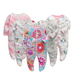 Baby Rompers Långärmad 100% Bomull Overaller Nyfödda kläder ROUPAS DE BEBE Boys Girls JumpsuitClothes G1221