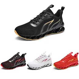 Rabatt Nicht-Marken-Laufschuhe für Männer Feuerrot Schwarz Gold Bred Blade Mode Lässige Herren-Trainer Outdoor-Sport-Turnschuhe Größe 40-46