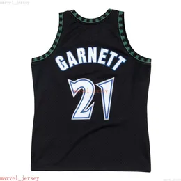 100% cuciture Kevin Garnett #21 1997-98 Swingman Jersey XS-6xl Maglie da basket Maglie da basket da pallacanestro da uomo a buon mercato Gioventù giovine