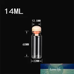 100 pz 22x60x12.5mm Trasparente Trasparente Piccole Bottiglie di Vetro Con Tappi A Cupola Rotonda FAI DA TE 14 ml Fiale di Vetro Sigillato vasetti Contenitori