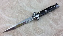 High-End 9-дюймовый итальянский Mafia ATUO Открытый складной нож Карманные ножи 440C Открытый портативный выживание Кемпинг охота на самообороны EDC инструментальные ножи 10 11