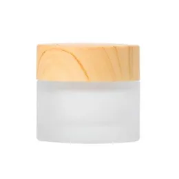 Plástico bambu Cap 5 g 10g 15g 30g 50g 100g Vazio cosmético frascos de creme composição da face Frascos de creme embalagem recarregável Recipientes