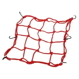 Motorbike Motorcycle Cargo 6 Hooks Hold Down Web Net Bungee Storage Carrier Red Cycling Caps & Masks