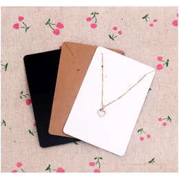 6x9Cm 100Pcs Lot Jewelry Display Card Price Tag Kraft Paper Earring Holder Necklace Cards Can Custom Logo Fqzx7