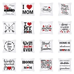 Feliz Dia da Mãe Frookcase Dia das Mães Personalizado 18x18 Polegada Letras Impresso Caso de Descanso Home Sofá Lance Capa Caso Decoração