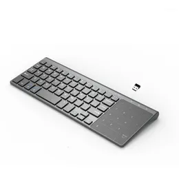 Keyboards USB 2.4G Wireless Keyboard For Laptop Computer Desktop Smart TV Number Touchpad Numeric Keypad Android Windows1