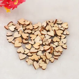 100pcs Wooden Love Heart Decor Vintage Charms Wedding Party DIY Decorations Jewelry Valentine's Day