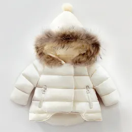 Arloneet baby flickor jacka höst vinter varm kappa för tjejer varm hooded ytterkläder kappa för pojkar jacka kappa kläder L0926 LJ201017