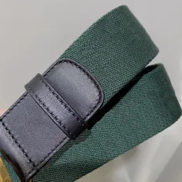 fashion Best quality green blue web with black leather women belt with box fashion men classic gold silver buckle belt men designers belts