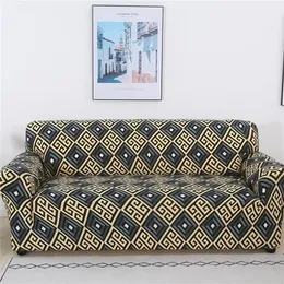 Nowoczesny Stretch Elastyczna Kanapa Seat Sofa Pokrywa Zestaw Tkaniny Super Miękkie Odzież Fotel L Kształt Spandex do salonu 220302