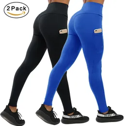 Chrleisure 2 PCSファッションプッシュアップフィットネスレギンス女性のポケットの高い腰のトレーニングの女性のレギンスパッチワークレギンス女性T190613