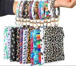 Hot seller fashion PU Keychain Bracelet Wallet Woman Handbag Leather Tassel Pendant Handbag Leopard Bracelet Ladies Bag by dhl