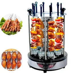 Forno elétrico Barbecue sem fumaça BBQ Kebab máquina rotativa churrasqueira rotação automática rotação rotisserie skkewers1pc