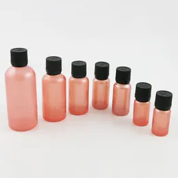 Empty Perfume bottle Glass Aromatherapy Essential Oil Bottle Reusable travel pink 10ML 30ML 50ML 100ML 20PCS