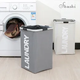 Shushi hotselling vikbar tvättkorg stor smutsig trasa lagring tvättväska panier en linge vatten proof tvätt hinka hink lj201204