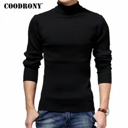 COODRONY Suéter Gola Alta Masculino Inverno Grosso Quente Suéteres De Lã Natal Malha Caxemira Pulôver Masculino Slim Fit Jersey Homem 6703 201026