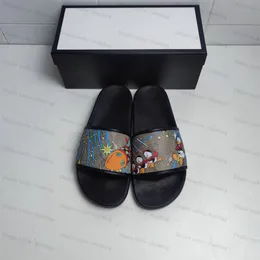 Partihandel G Märke Män och Kvinnors klassiska tofflor Gummi Web Slip Sandal Lyx Sandaler Slippers Strandskor 35-46 meter med låda -003