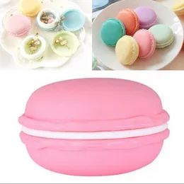 Mini Smycken Förvaringsväska Macaroon Rund Solid Färg Presentförpackning Halsband Örhängen Ring Fashion Makeup Organizer Tillbehör 0 51ct G2