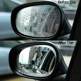 2 ADET Araba Yağmur Geçirmez Temizle Film Dikiz Aynası Koruyucu Anti Sis Su Geçirmez Film Oto Sticker Aksesuarları 100x145mm