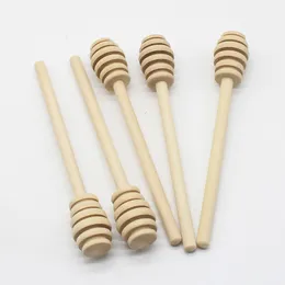 Long Handle Honey Stick Wood Coffee Milk Multi Function Stirring Rod 3 Sizes Tail Slot Mini Wooden Dinnerware Spoon Kitchen New 0 5jx3 M2