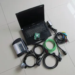 Narzędzie diagnostyczne laptopa CF52 Zainstalowane MB SD C4 HDD 2023.12V Xent-Ry D-A-S dla Mersedes Diagnozowanie MB Star C4