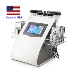 Stok ABD 40 K ultrasonik kavitasyon makinesi 8 pedler liposuction lllt lipo lazer rf vakum cavi lipo zayıflama cilt bakımı salon spa ekipmanları