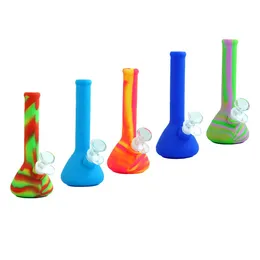 Narghilè 7.5 "YHSWE Beaker Silicone Shisha Narghilè Tubi d'acqua Bong con ciotola di vetro Dab Rig Oil Tobacco